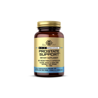 A Solgar Prostate Support 60 Vegetable Capsules with immune system boosting properties.